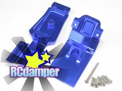 GPM ALUMINUM FRONT LOWER SKID PLATE BLUE FOR TRAXXAS 1/10 E-REVO 2.0 VXL
