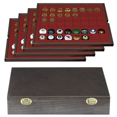 Lindner 2494-6 CARUS-4 Wood Collection cassette box 192 compartments Für