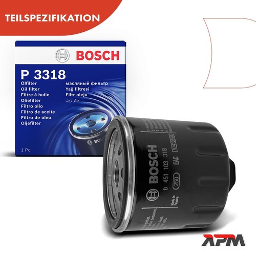 BOSCH 0451103318 ÖLFILTER FÜR VW GOLF POLO CADDY AUDI A2 SKODA FABIA SEAT IBIZA  - Bild 2 von 8