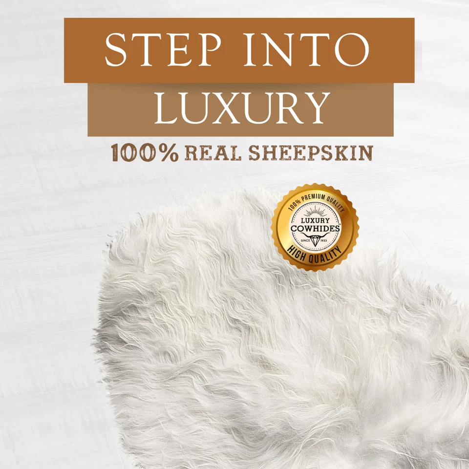 Real Icelandic Sheepskin Rug Natural White - Size 2 x 3-4' Long Hair - Image 4 of 4
