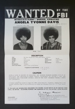 ANGELA DAVIS - 1970 FBI MOST WANTED POSTER - BLACK PANTHER PARTY - CIVIL RIGHTS