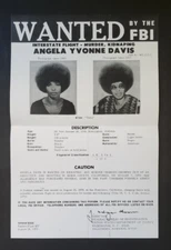 ANGELA DAVIS - 1970 FBI MOST WANTED POSTER - BLACK PANTHER PARTY - CIVIL RIGHTS