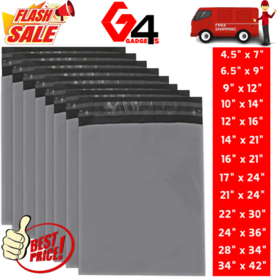 Violet Mailing Bags Strong Polythene Postage Plastic Postal Mail Seal