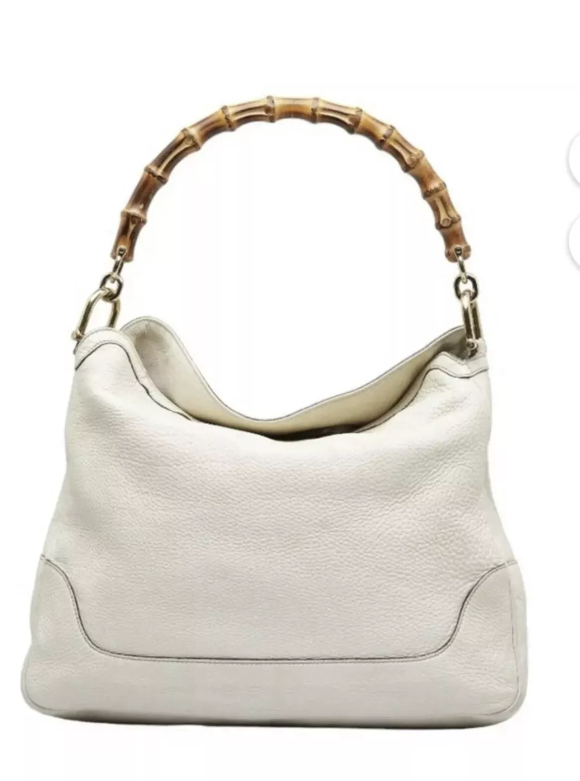 Grand sac authentique vintage Gucci en bambou avec lunettes vintage Gucci