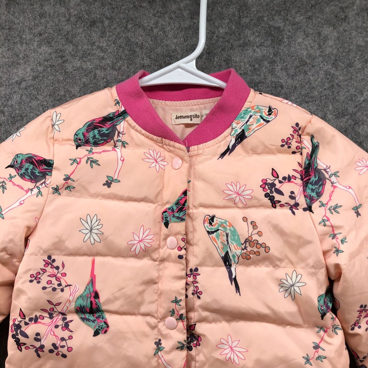 Demengsite Chinese Brand Girls 5T 110/56 Pink Down Jacket