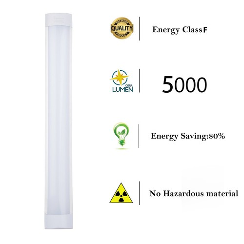Twin LED Batten Tube Lights 4FT 5FT 6FT – Ceiling Strip 6500K Garage Office - Picture 11 of 13