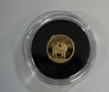 LAOS 2021 .585 GOLD 500 KIP PROOF COIN C of A YEAR OF THE OX COMMEMERATIVE COIN