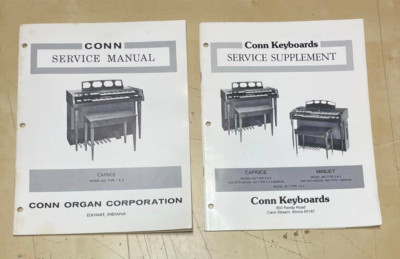 Vintage Original Conn Organ Caprice Model 432 Service Manual & 460 Supplement