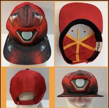 Marvel Captain America Civil War Iron Man Ballistic Snapback Ball Cap Hat EUC