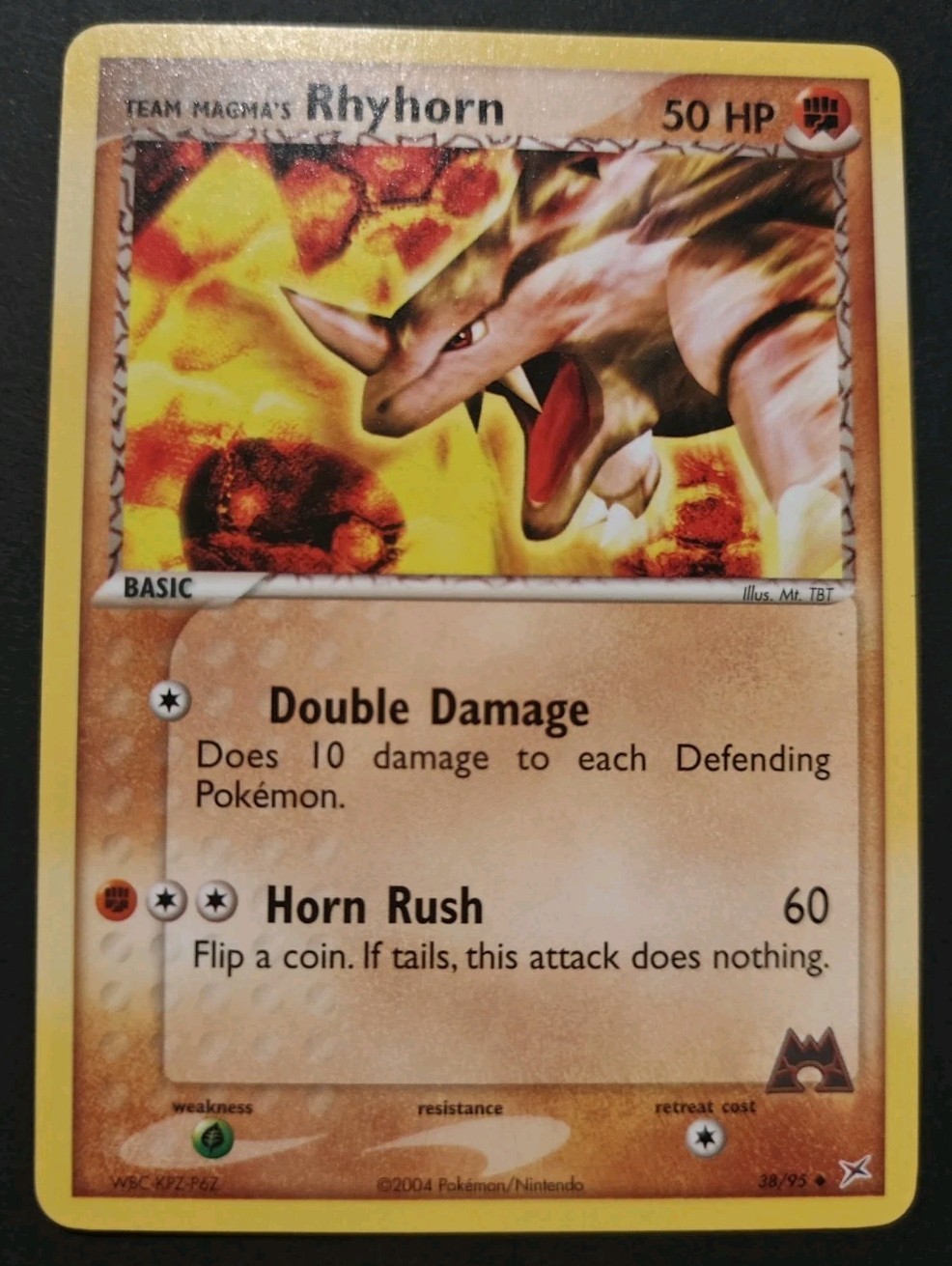 Team Magma's Rhyhorn 38/95 Uncommon Team Magma vs Team Aqua Pokemon LP