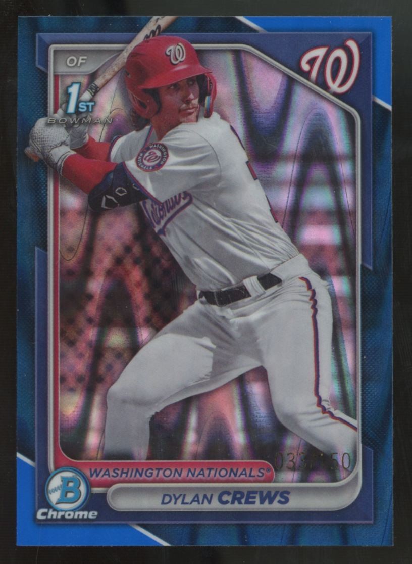 2024 Bowman Chrome Dylan Crews 1st Prospect Blue Raywave Refractor /150 #BCP-23