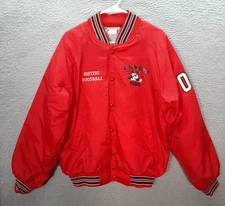 Vintage Hartwell Sports Jacket Adult Large Red Satin Varsity Bomber Crimson Tide