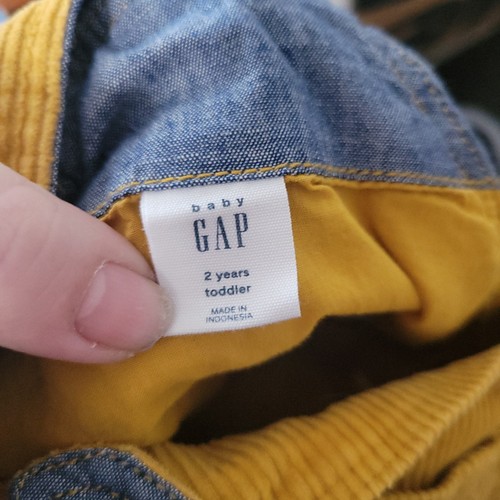 Baby Gap toddler girls corduroy skirtall Overall Skirt size 2 year 2T Lined - Picture 10 of 11