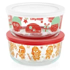 Pyrex Star Wars 4-piece Round Decorated Glass Storage Holiday Set NEW