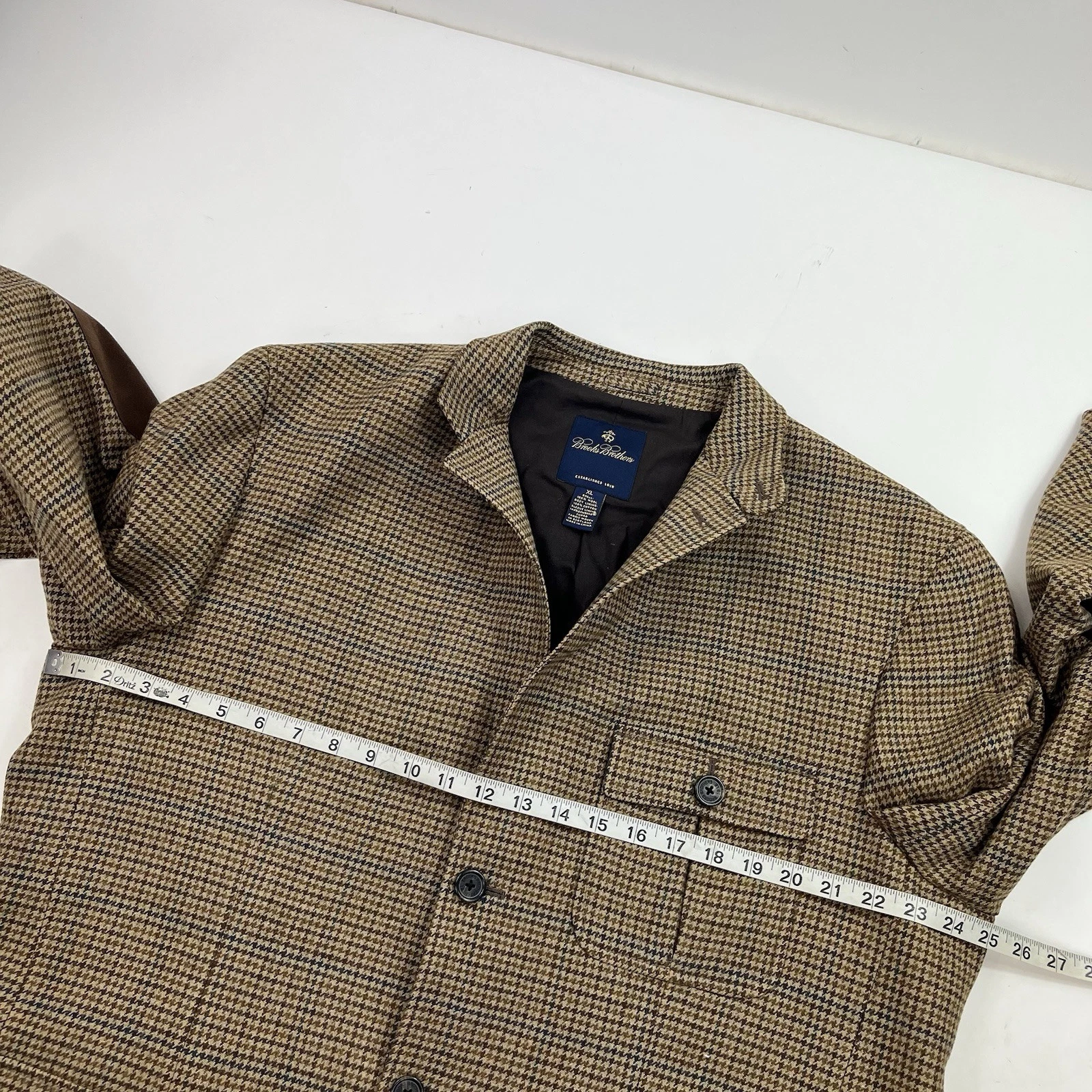 Brooks Brothers Robert Noble Gamekeeper Tweed Wool Jacket Blazer Coat Size XL image 9