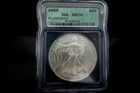 2004 $1 AMERICAN SILVER EAGLE ICG MS70 GREEN LABEL~Perfect!