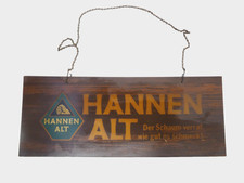 VINTAGE HANNEN ALT GERMAN BEER RESIN RUSTIC STLYE BAR SIGN