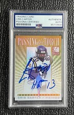 🔥CRIS CARTER 1999 DE PTT ON CARD PSA AUTOGRAPH REFRACTOR w/HOF #’d /1500!🔥