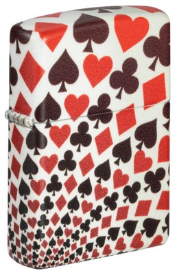 Zippo Card Suit Design 540 White Matte 48095