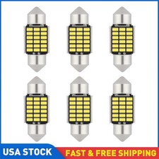 6pcs 31mm Festoon De3175 Led Mapdome Interior Light Bulbs 6000k White Canbus 6pcs 31mm Festoon De3175 Led Mapdome Interior Light Bulbs 6000k White Canbus
