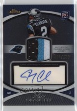 2010 Topps Finest Rookie Patch Auto 1/100 Jimmy Clausen #43 Patch Auto 3c7