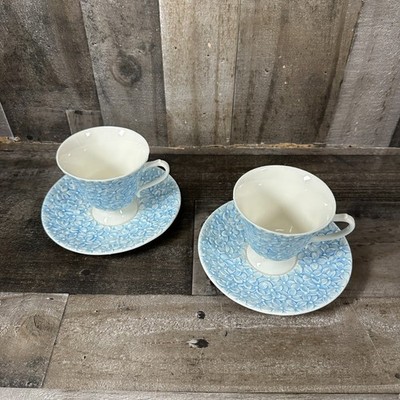 Grace Teaware  Tea Cup Saucer Flowers Floral Hydrangea? Set of 2 - GRACE'S