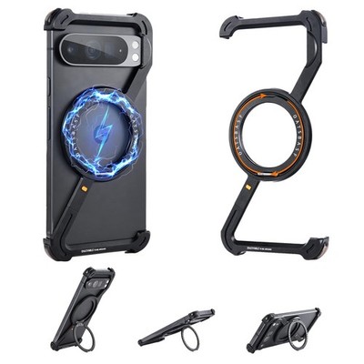 NIFBANG Frameless Case for Google Pixel 10 Pro XL,360°Rotatable Magnetic Kick...