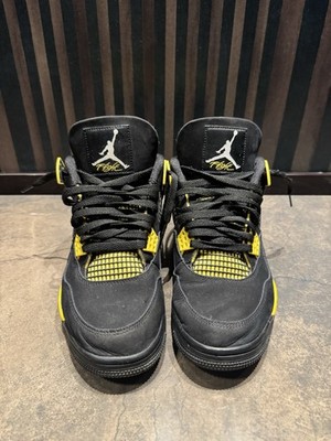 Nike Air Jordan 4 Retro Thunder Black Yellow DH6927-017 US 10,5 EU 44,5 Original