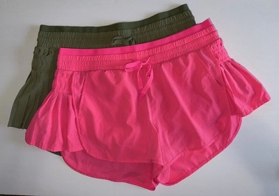 Joy Lab Women's High Rise Pleated Athletic Running Shorts Size XL, 2 Count