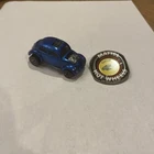 Vintage Hot Wheels Redline 1967 Custom Volkswagen Bug Blue Dark With Button