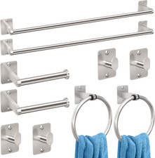 Brushed Nickel Bathroom Accessories Set, 10 Pieces Bathroom Hardware Set, 24 Inc