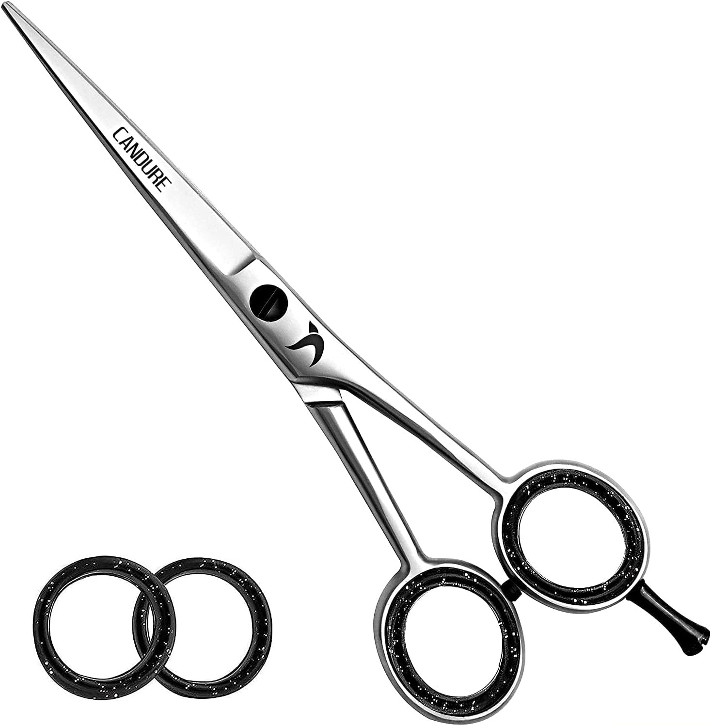 Candure Hairdressing Barber Hair Scissor for Professional 6.5 6.5"", Silver