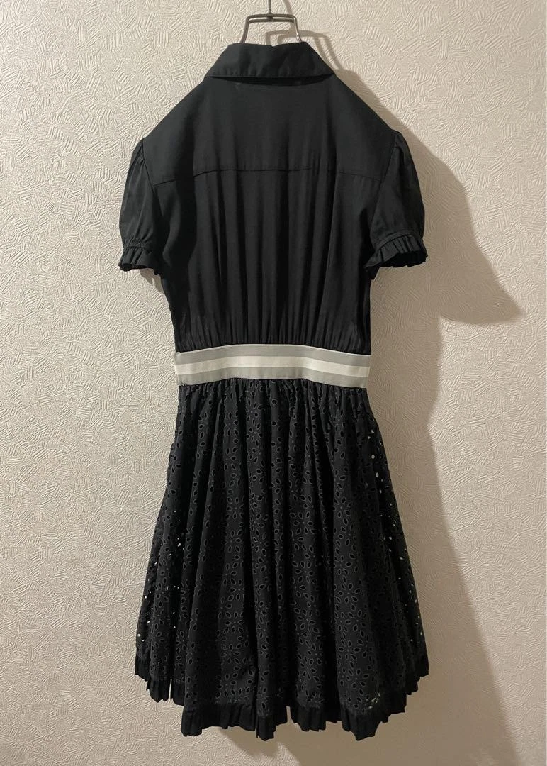 ALEXANDER McQUEEN gonna ritagliata abito arricciato manica a sbuffo camicia svasata D23