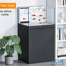 Fish Tank 55Gallon Clear Aquarium w/ Stand All-in-One Fish Tank Set with Pump US