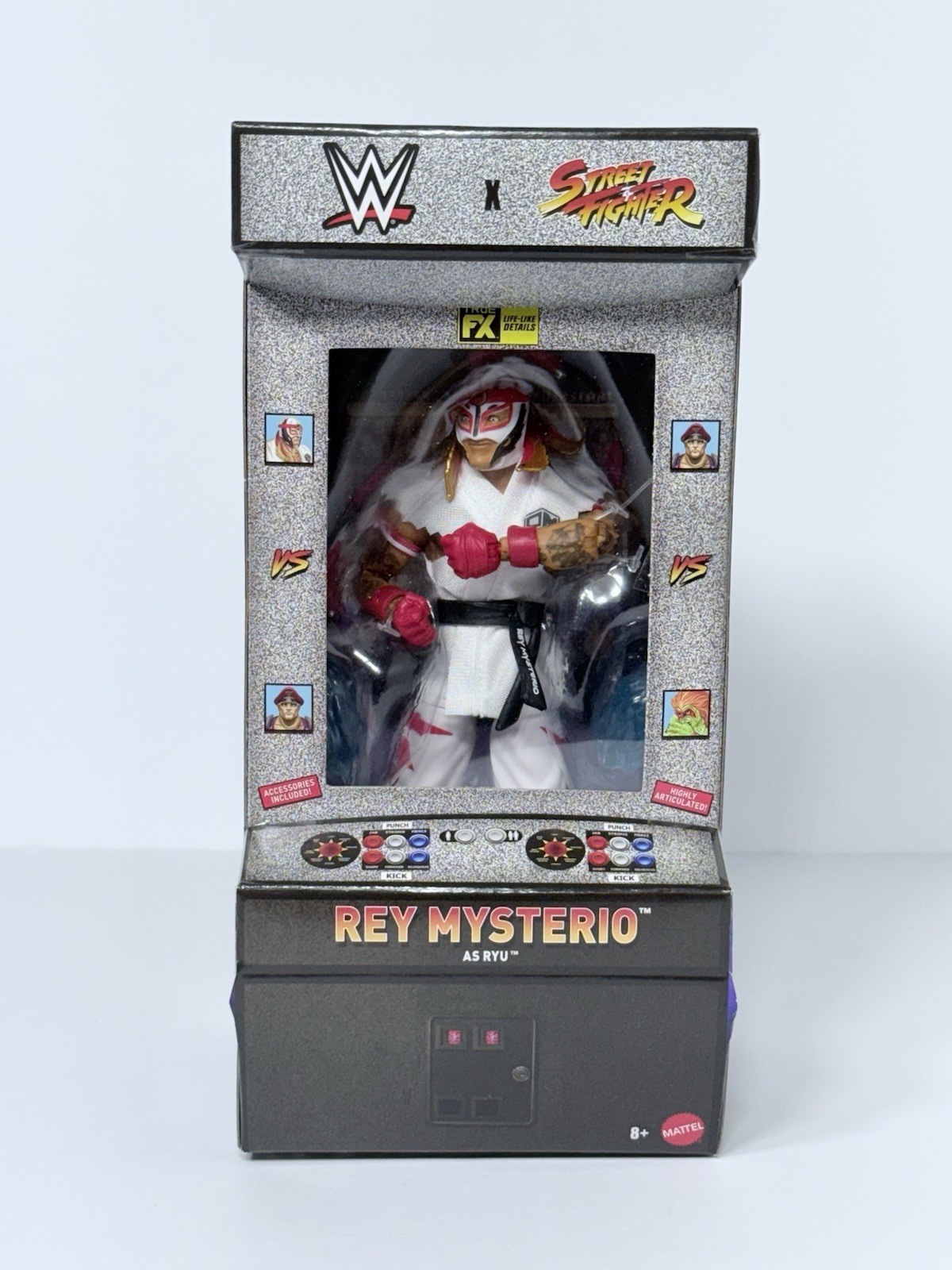 WWE Street Fighter Elite Series 1 REY MYSTERIO as Ryu Mattel