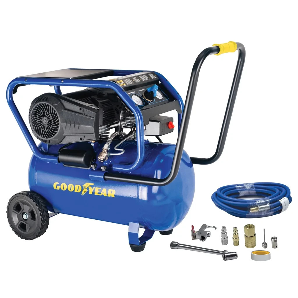 Portable Quiet Goodyear Electric 10 Gallon 175psi Shop Tools New