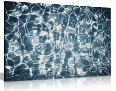 Abstraktes gerahmtes Leinwandbild mit Wasser, Bilder für Wohnwände Deko