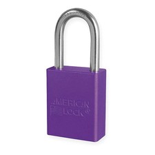 AMERICAN LOCK A1106PRP Lockout Padlock,KD,Purple,1-7/8"H 4ENA2