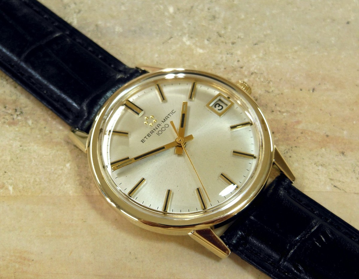 1960's Vintage ETERNA.MATIC 1000, Automatic, date, Serviced with Warranty View 5