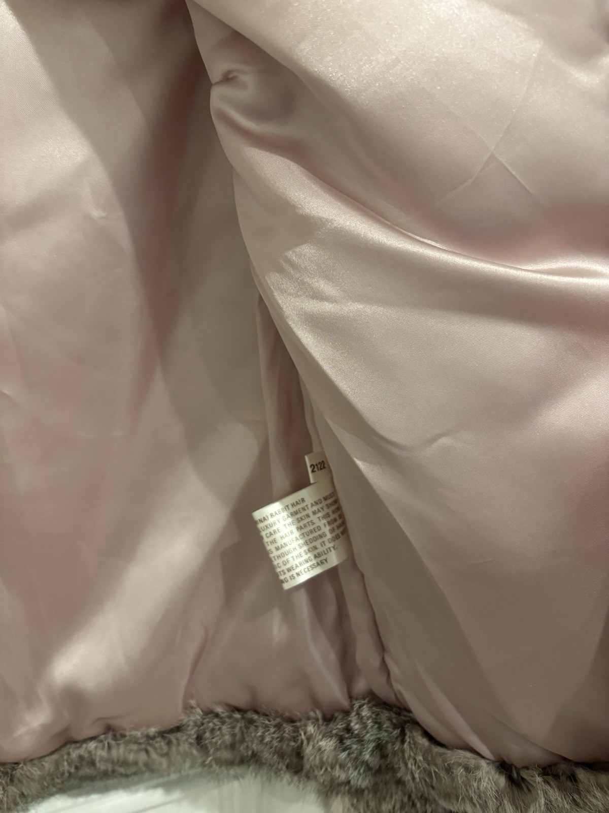 Authentic Rabbit Fur Jacket Size Small - image 6