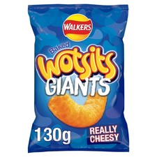 Wotsits Giants Really Cheesy Vegetarian Baked Snacks 130 g