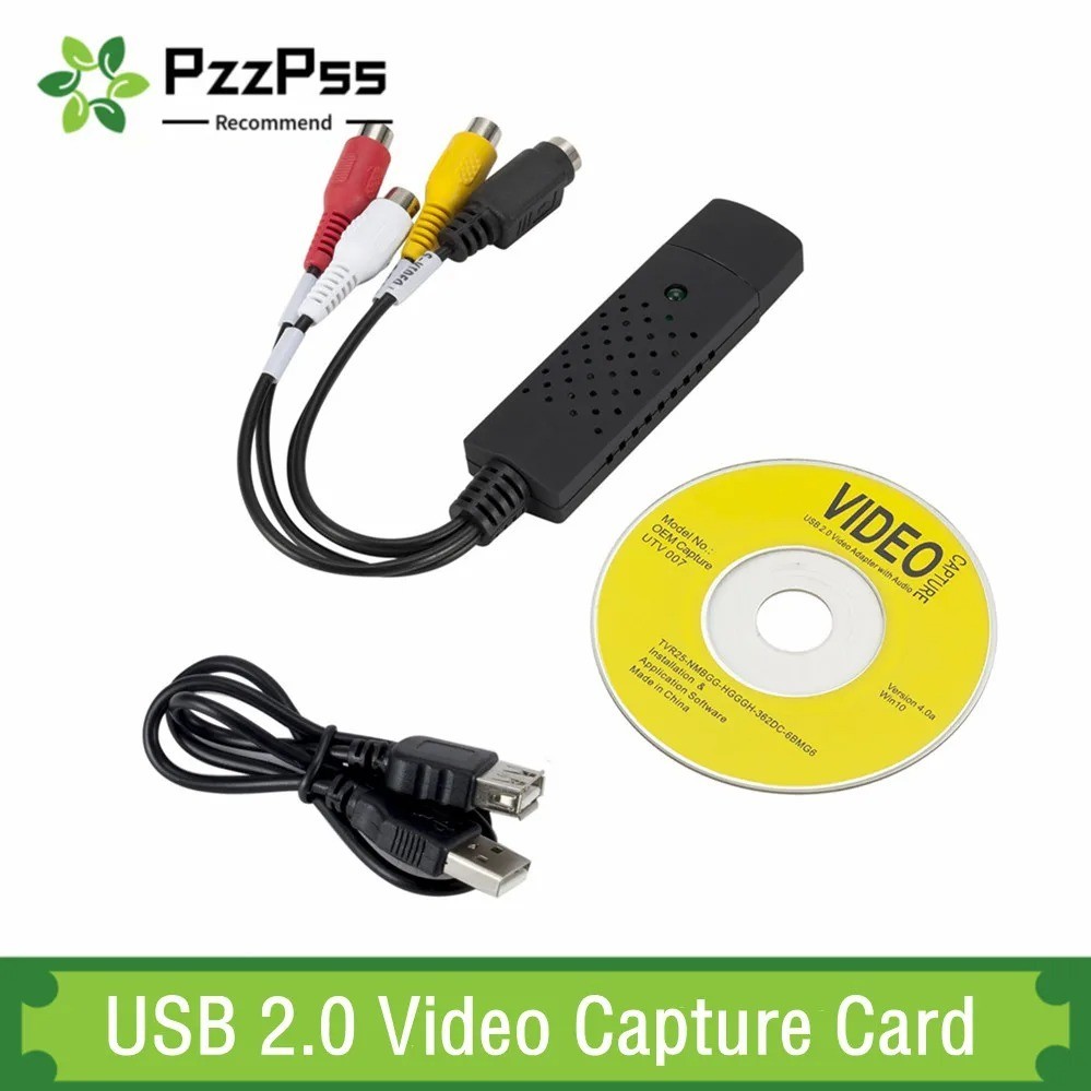 USB Audio Video VHS to DVD VCR Converter Capture Card Adapter Digital  Format