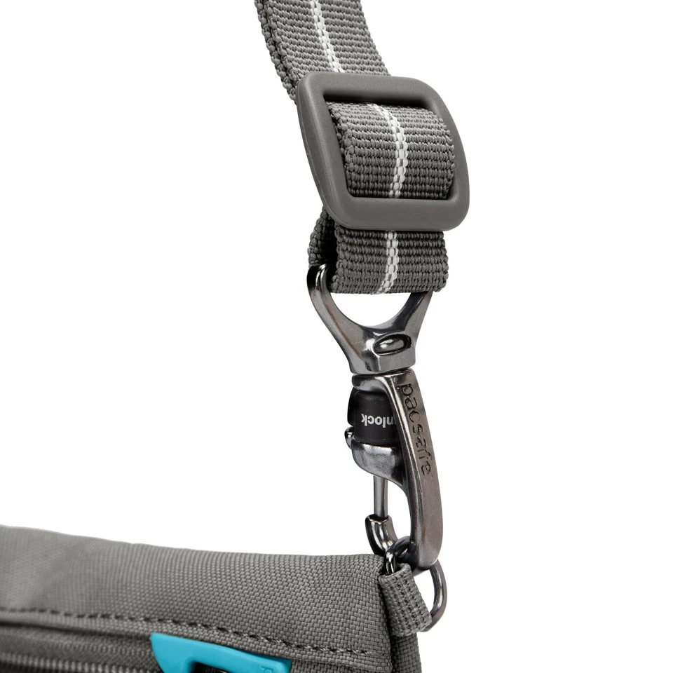 Bolsa tiracolo Pacsafe Pacsafe GO pedra - caixa aberta - Imagem 3 de 4