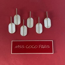 PORTES COUTEAUX 6 P CARDEILHAC RAQUETTE METAL ARGENT TRRS  BEL ÉTAT;