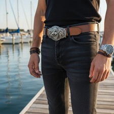 Men Silver Metal Rodeo Horse Belt Buckle Western Fashion Cowboys Casual Day Wear