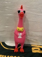 Animolds  PARTY 12" Squeeze Me Chicken, Screaming Squawking Sound PINK  NEW