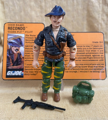 1988 Vintage GI Joe  Tiger Force Recondo  v2 Figure 100% Complete w/ File Card