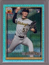 BUBBA CHANDLER 2026 Topps Series 1 1991 Silver Pack Aqua Refractor RC #046/199