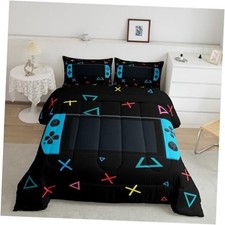 Gamer Comforter Set for Boys Bedroom Kids Toddler Gaming Bedding Twin Multi 15