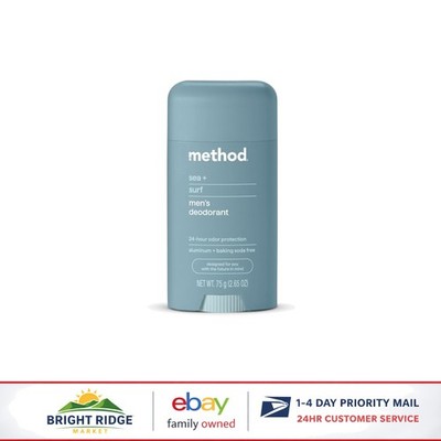 Men's Deodorant Stick with Sea + Surf Scent, 24 Hour Protection, Eco-Friendly